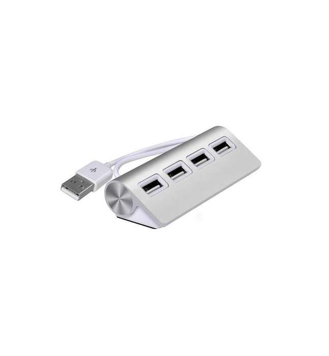 4 Port USB2.0 Hub Silver