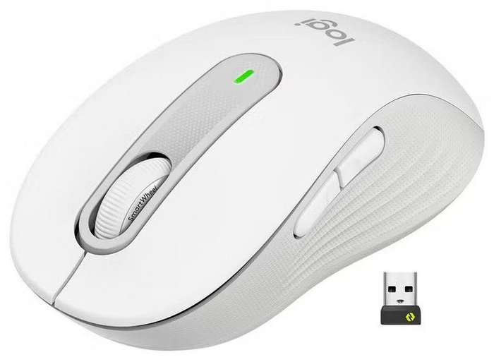 Logitech Signature M650 Off-White Wireless and Bluetooth Mouse