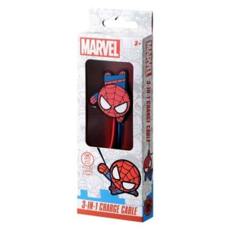 Marvel Spider-man 3-in-1 Charging Cable with Micro USB Lightning and Type-C