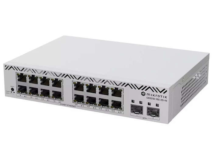 MikroTik SWoS Cloud Smart Switch 16 Port Gigabit 2 SFP+ | CSS318-16G-2S+IN