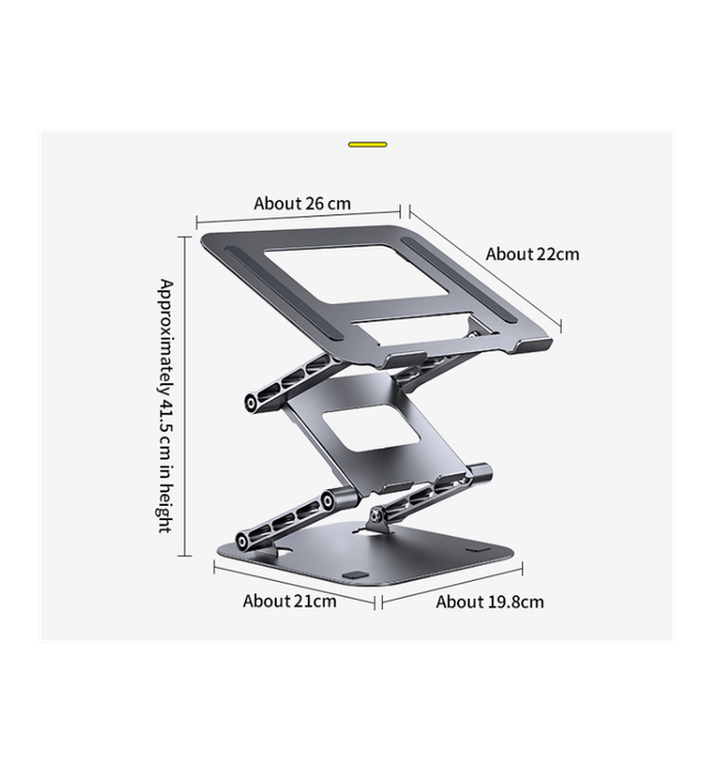 Triple Lift Adjustable Aluminium Laptop Stand