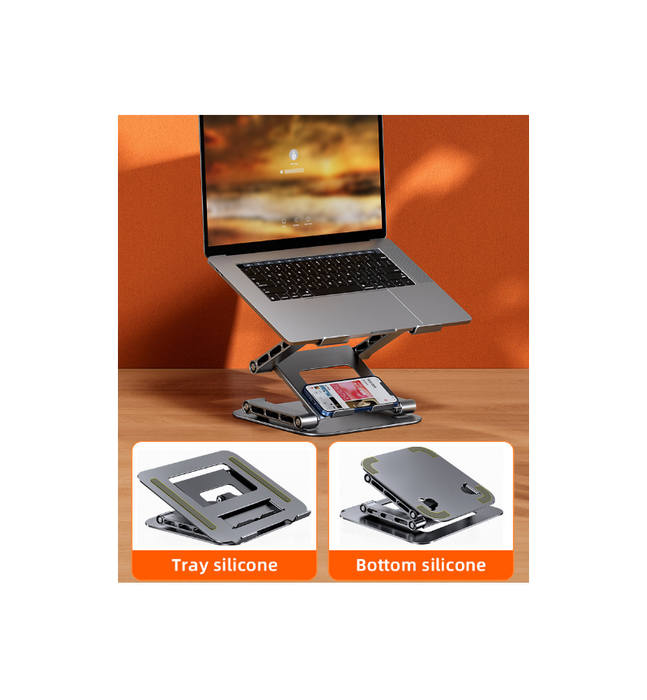 Triple Lift Adjustable Aluminium Laptop Stand