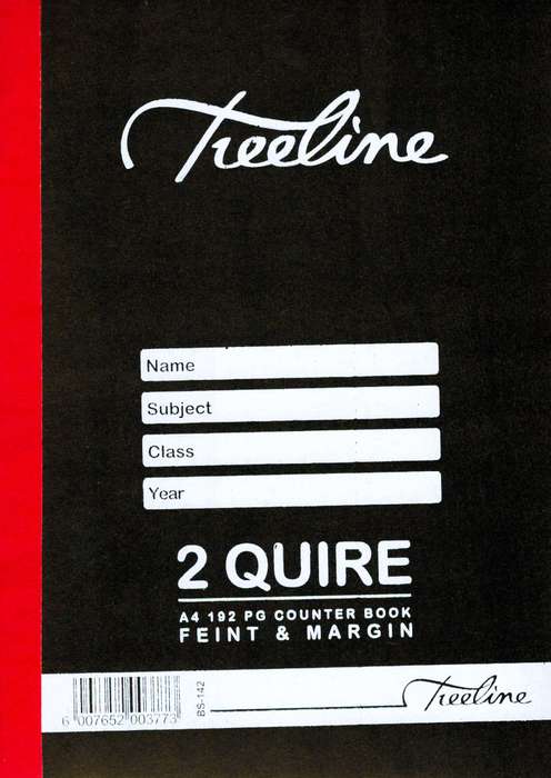 TREELINE BOOK A4 2Q 192P FEINT AND MARGIN