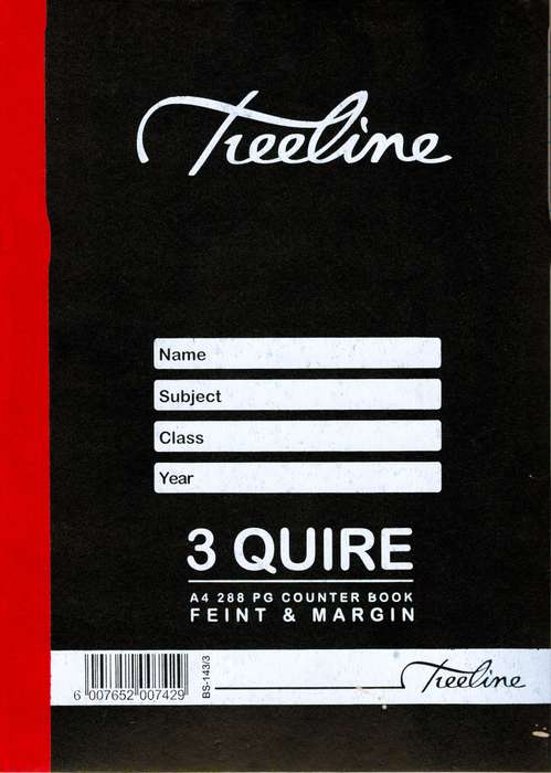TREELINE BOOK A4 3Q 288P FEINT AND MARGIN