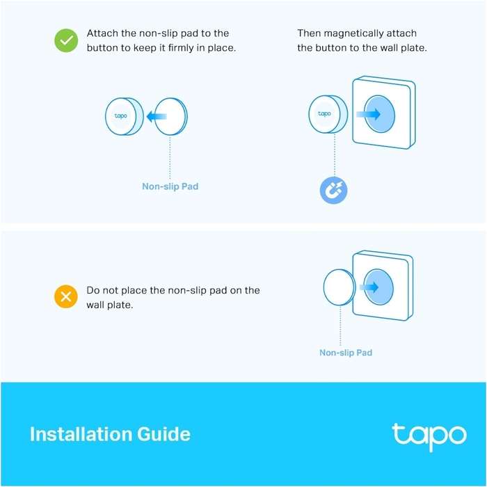 TP-Link Tapo S200D Smart 868 MHz Remote Dimmer Switch CR2032 battery