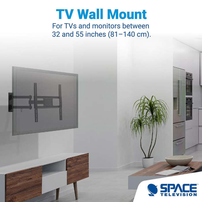 Flat Screen Wall Mount - Full Motion 32"-55" 35kg (TVARMECPL01S)