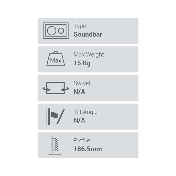 Space TV Sound Bar Bracket for Mounting to your Television