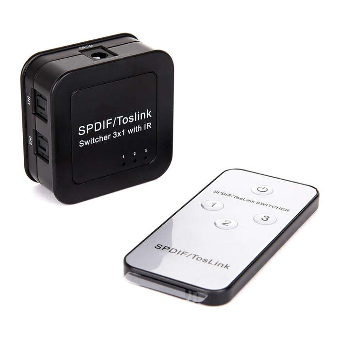 Space TV Digital Optical Toslink Audio 3×1 Switcher With Remote