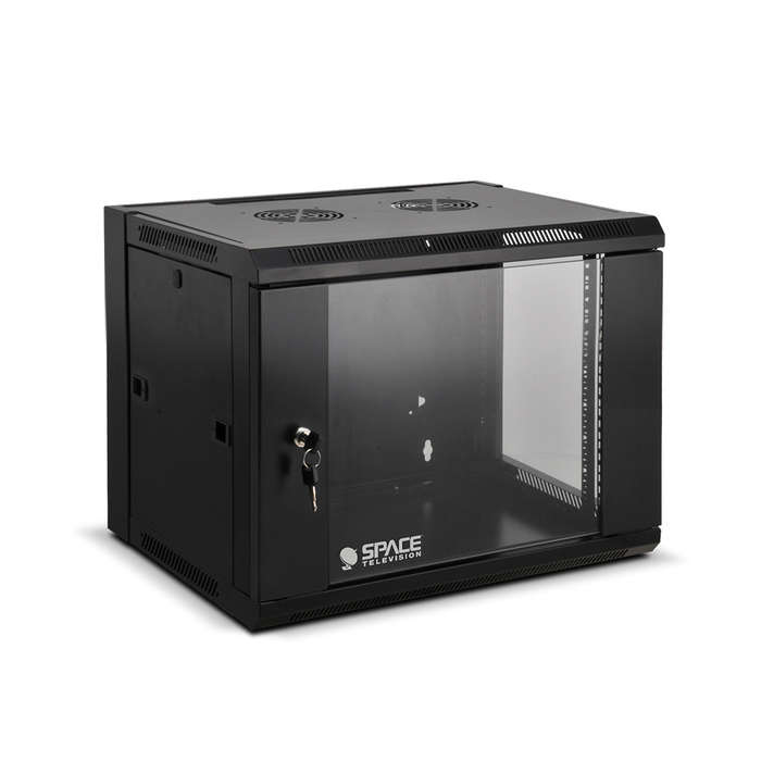 Space TV Wall-Mounted 6U Lockable Network Cabinet for Multimedia , Server