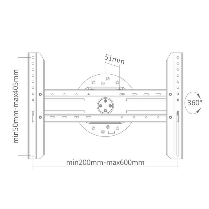 Space TV 360  Rotating Wall Mount TV Bracket 37" to 70" TV's & Monitors