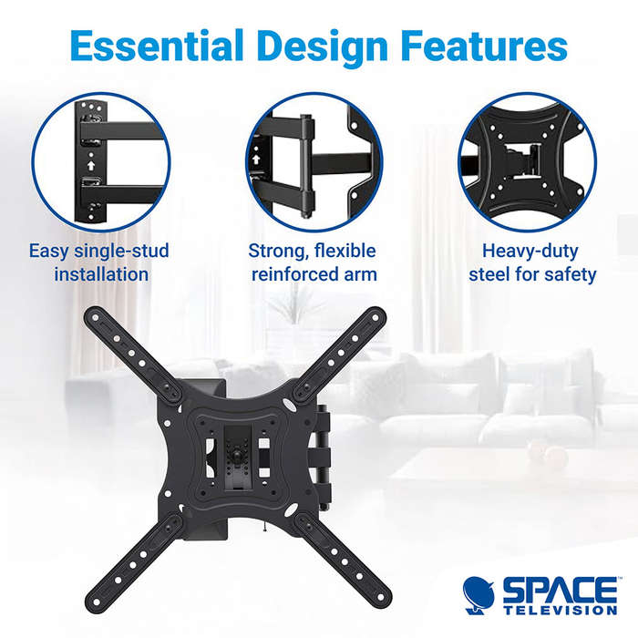 Space TV Full Motion Wall Mount TV Bracket - 23 to 55"