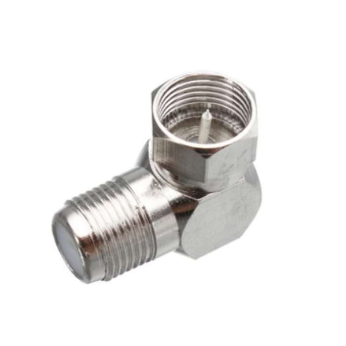 SPACE TV 90 DEGREE RIGHT ANGLE F-MALE ADAPTOR CONNECTOR - 20 PACK