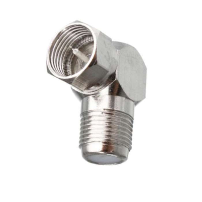 SPACE TV 90 DEGREE RIGHT ANGLE F-MALE ADAPTOR CONNECTOR - 20 PACK