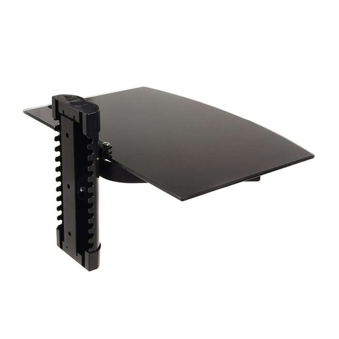 Space TV Smoked Glass Single Shelf Bracket for DVD AV & DSTV Components