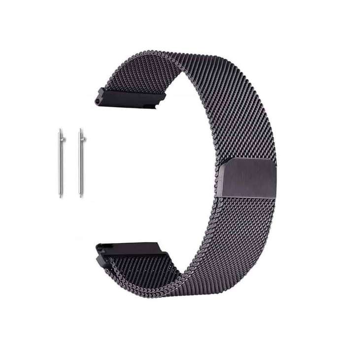 Stainless Steel Milanese Loop Strap for Samsung Galaxy Watch 42mm (S/M/L) - Black