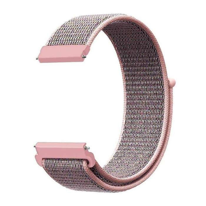 Nylon Strap for Garmin Vivoactive 3/Venu/Forerunner 245/645/Suunto Fitness/Polar Ignite - Pink