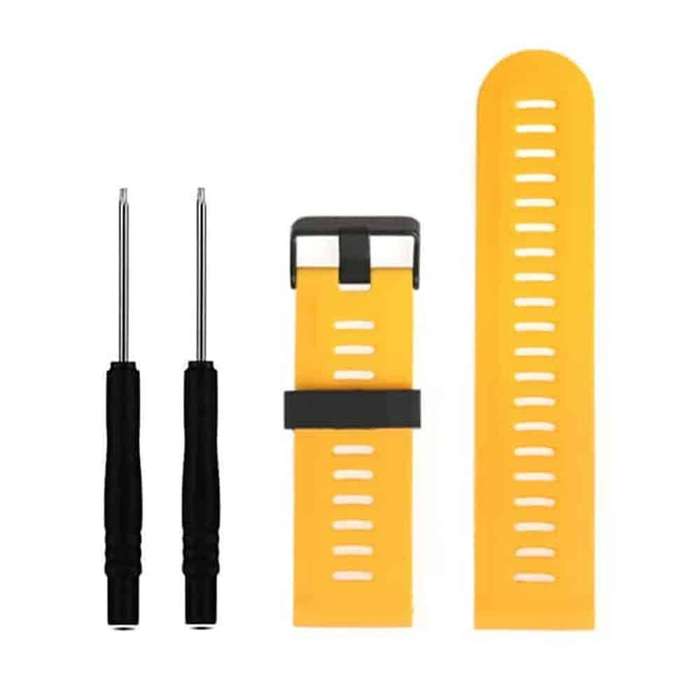 26mm Quick Release Silicone Strap for Garmin Fenix 5X/5X/Fenix 3/3HR - Yellow