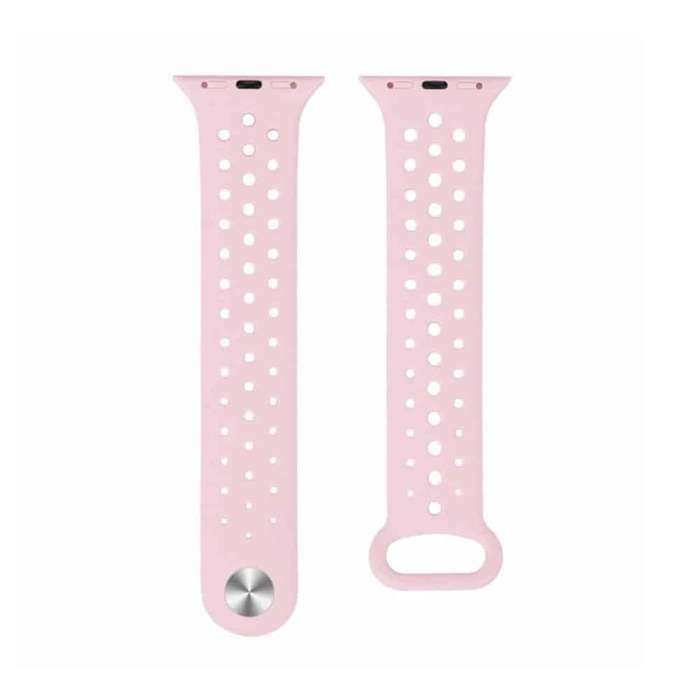 Silicone Strap for 42/44/45/49mm Apple Watch (M/L)- Light Pink