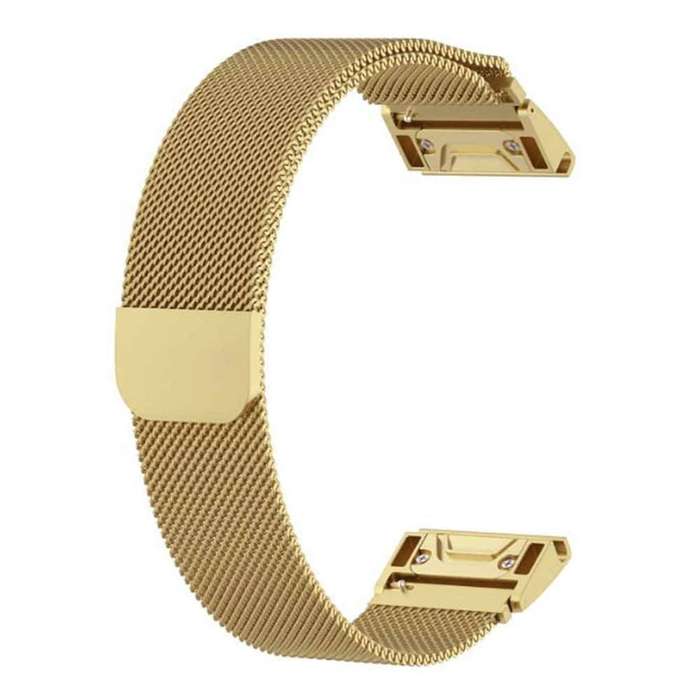 20mm Stainless Steel Milanese Strap for Garmin Fenix 5S- Gold