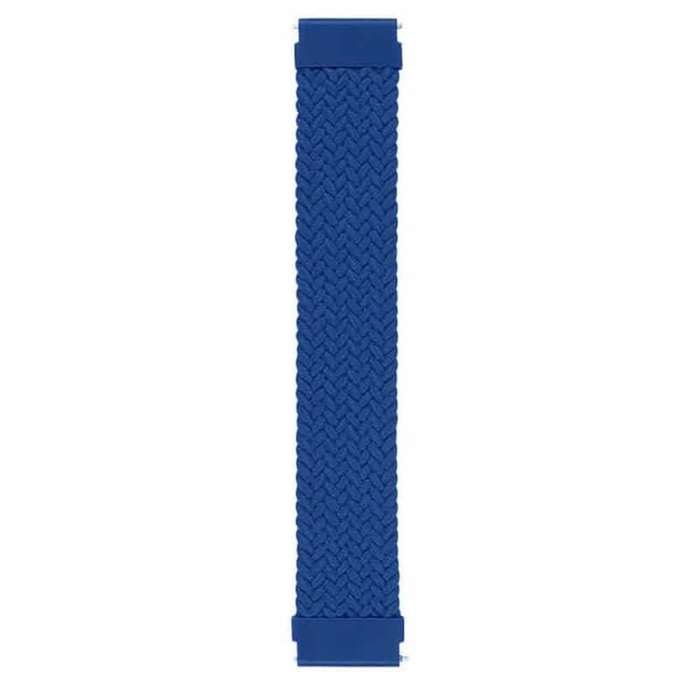 20mm Universal watch braided elastic loop strap - Navy (135mm)