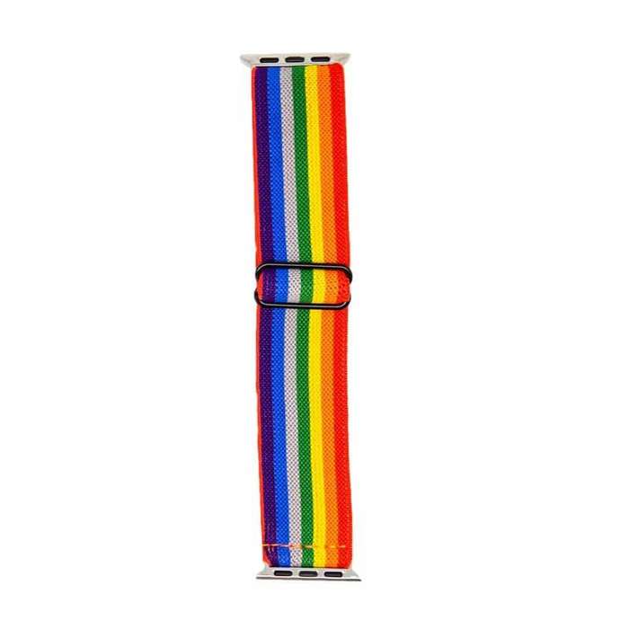 38/40/41mm Apple Watch 6/5/4/3/2/1 adjustable woven strap - Rainbow (M-L)