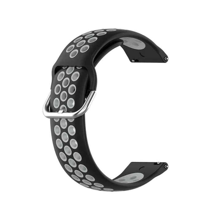 Silicone Band for Fitbit Versa/2/Lite Blaze(23mm) - Black+Grey