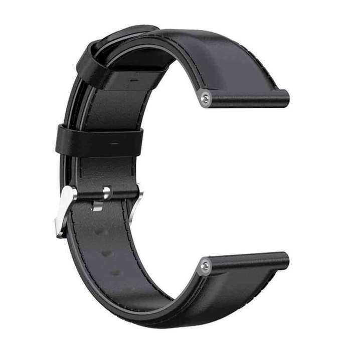 Leather Band for Fitbit Versa/2/Lite Blaze(23mm) - Black