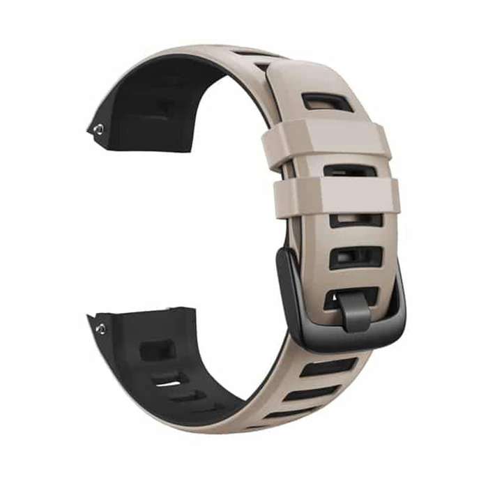 Silicone Strap For Garmin Instinct - White/Black