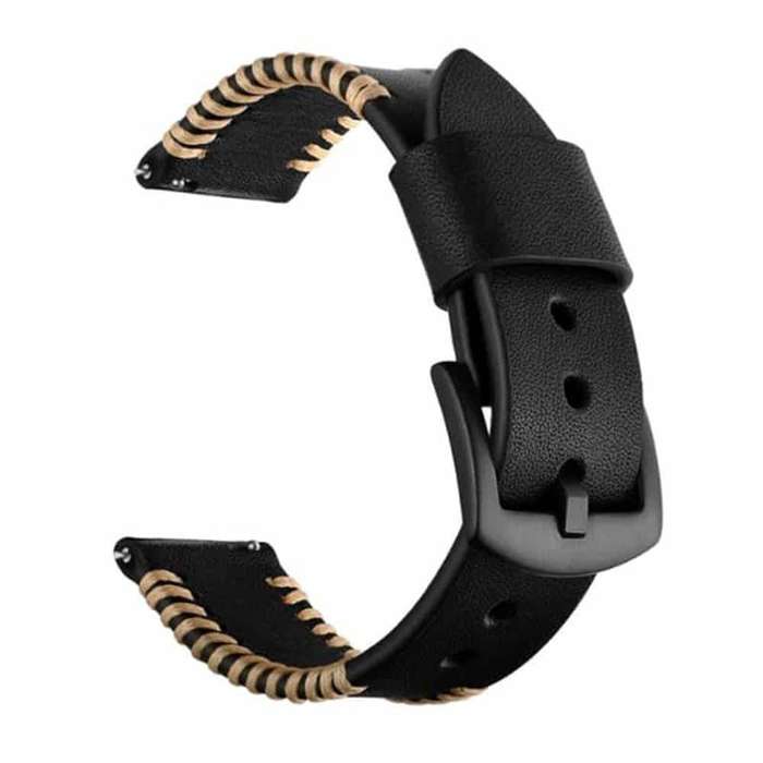 Leather Strap for 38/40/41mm Apple Watch - Black