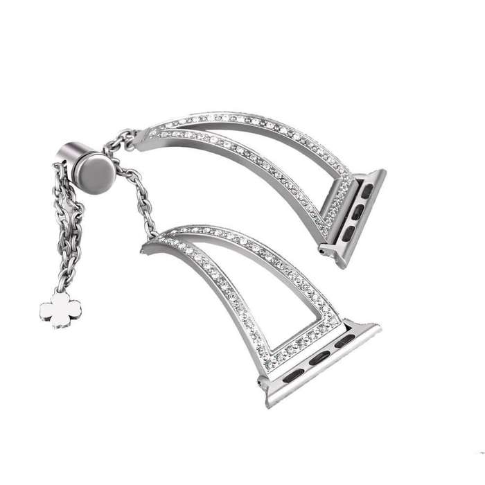 Jewelry Bracelet Strap for 42/44/45mm Apple Watch - Silver