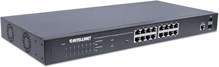 Intellinet 16-Port Gigabit Ethernet PoE Plus