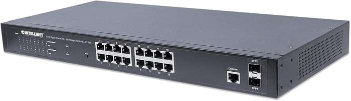 Intellinet 16-Port Gigabit Ethernet PoE Plus