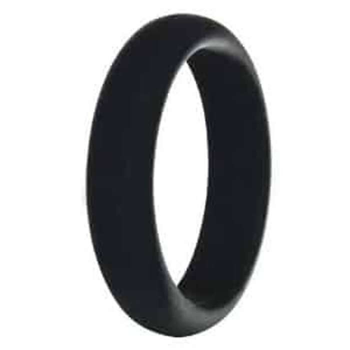 Women's Wedding Exercise Silicone Ring - 5mm - Black- J-1/2
