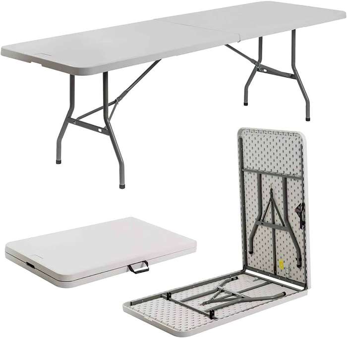 Supreme 1.8M Trestle Folding Table White + FREE Mini Matt Tablecloth