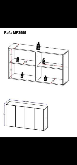 Modern 4 Door Multifunctional Side Cabinet