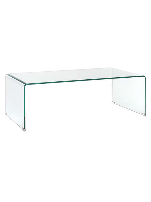 Ghost Glass Coffee Table - Black | Clear One coffee table Shiny transparent glass Tempered glass
