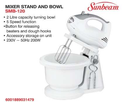 Sunbeam Mixer, Stand & Bowl (SMB-120)
