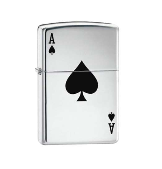 Zippo Lighter: 250 Lucky Ace H.P. Chrome (ZP24011)