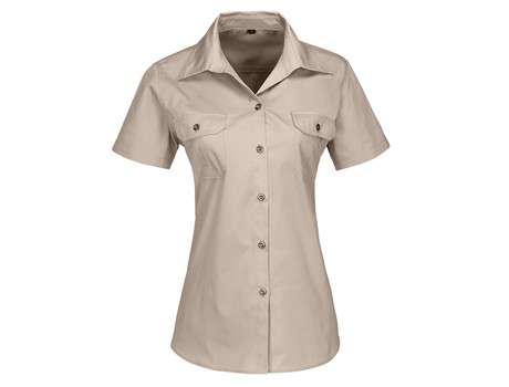 US Basic Short Sleeve Wildstone Shirt -  Ladies - stone (BAS-7761)
