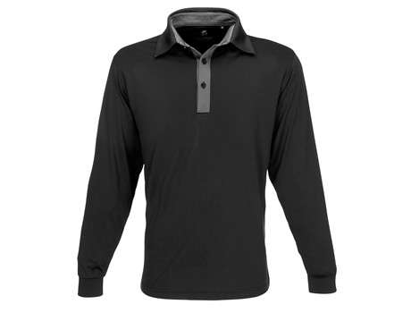 Gary Player Long Sleeve Pensacola Golf Shirt - Mens - black (GP-7460)