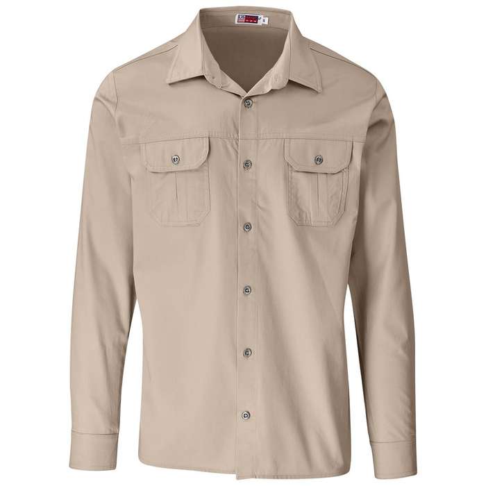 US Basic Long Sleeve Wildstone Shirt - Mens - stone (BAS-7762)