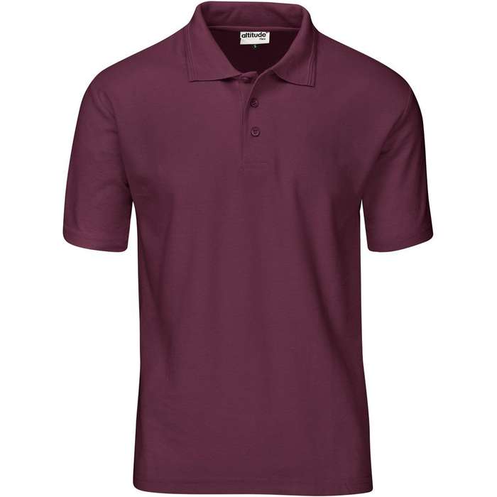 Altitude Basic Pique Golf Shirt - Mens - dark red