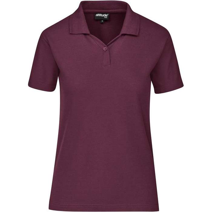 Altitude Basic Pique Golf Shirt - Ladies - dark red
