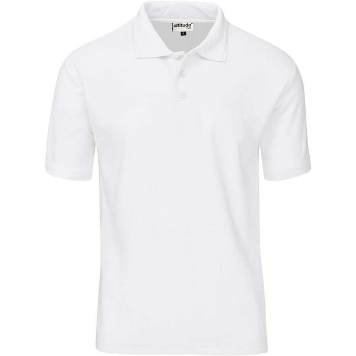Altitude Basic Pique Golf Shirt - Mens - white
