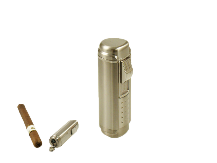 Winjet Cigar Lighter - Quad Jet with Punch - Chrome - 221100