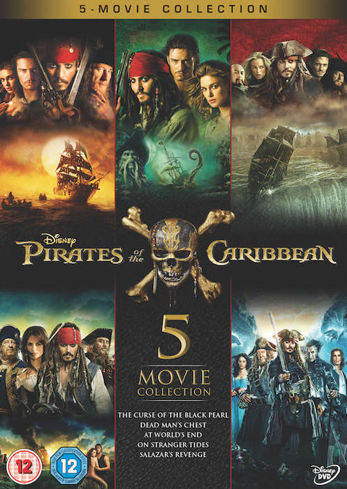 Pirates of the Caribbean 1-5 Movie Collection (DVD)