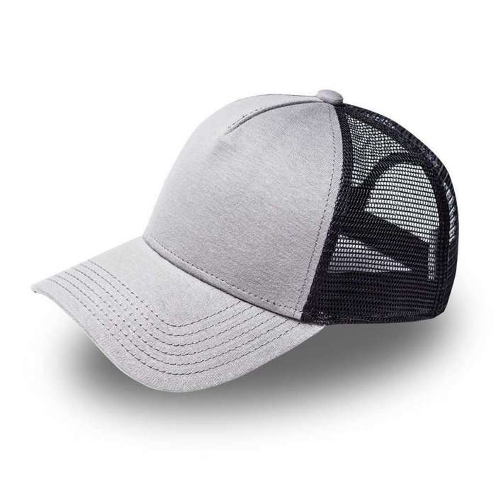 Jersey Trucker Cap - grey/black
