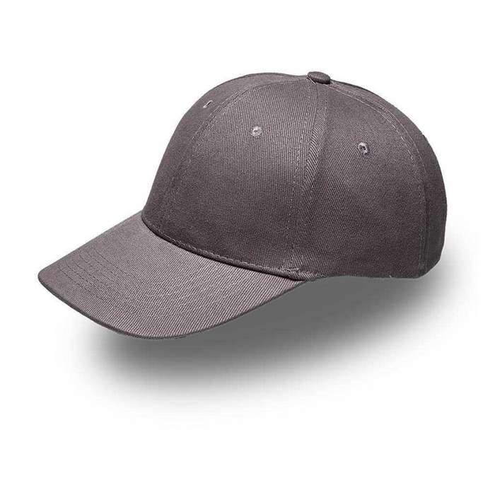 6 Panel Brushed Cotton Cap - grey (V6009)