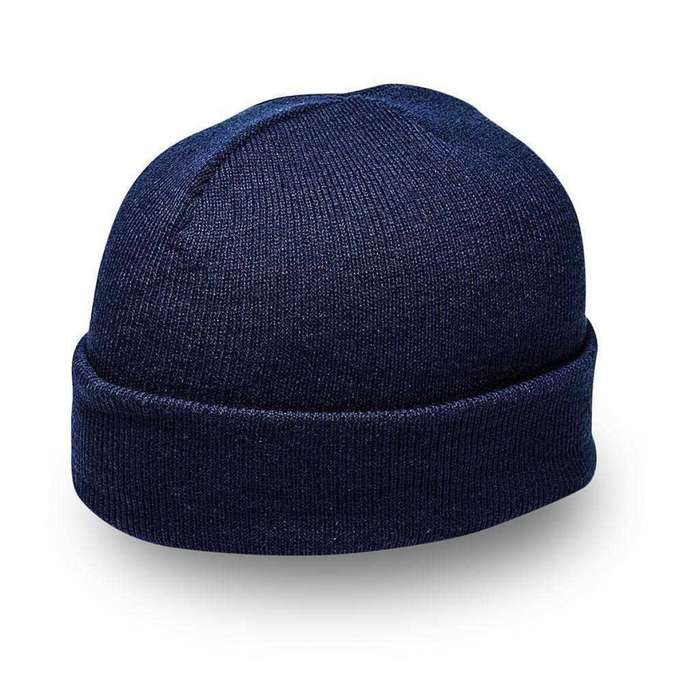 Cuffed Knitted Beanie - navy (B001)