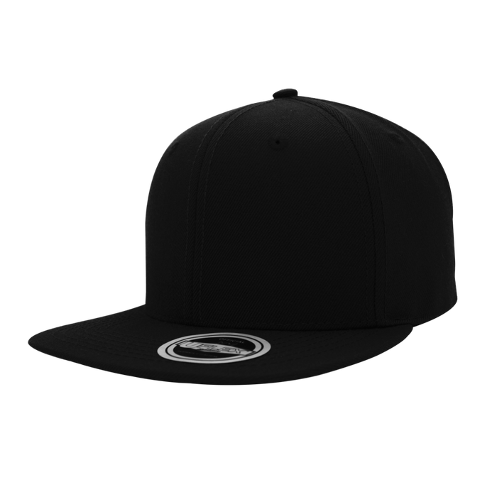 UFlex Snapback Flat Peak Cap - black (U15606)